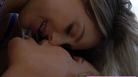 Amazing big tit lesbian blonde babes kayley gunner and savannah bond share tender kisses and enjoy each other's company.
