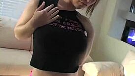 dancing blonde teen teasing in panties