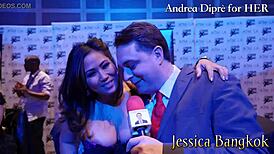 In Bangkok, Andrea and Jessica share intimate moments with thai partner in asian setting.