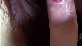 Horny Thai couple sucks cock after trip, cums in mouth, licks head