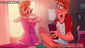 Sending nude photos to her husband - the naughty home animation - title 02