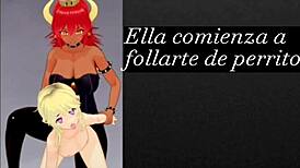 Tricked And Feminized By Futa Bowsette For Intense Anal Destruction!