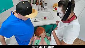 milfs indulge in wild sex while husband and stepdaughter are away