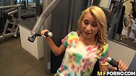 Marina Angel, hot blonde amateur, fucks her friend in POV 😍