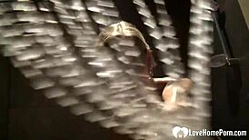 wow, cute babe teases in shower!