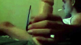 Hot sissy training session with blonde amateurs learning oral skills