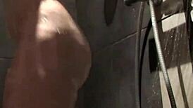 wow, cute babe teases in shower!