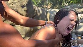 Skipped work to bang tattooed morena on Abricó beach