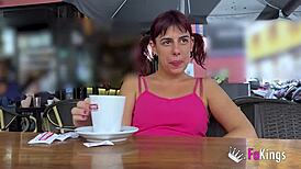 Nora Martin gets naked in Seville streets!