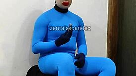 zentai suit guy gets medical injection fetish treatment