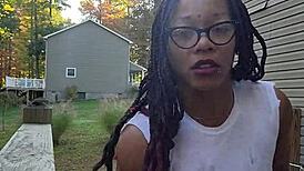 Outside Peeing My Shorts, Slurping and Spitting on Shirt While Neighbors Watch