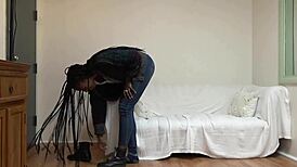 raven may participates in a casual casting interview with pov and interracial elements