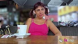 Nora Martin gets naked in Seville streets!