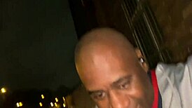 this milf on the street got a cigarette and flashed her shaved pussy