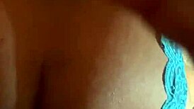 Fat booty ebony bends over in lingerie, taking big black cock close-up 😈