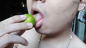 Intriguing Asian Chinese Babe Licking And Masturbating Passionately