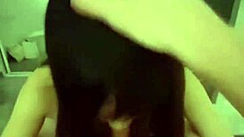 Linda, the Japanese milf with big ass, rides and sucks cock without condom.