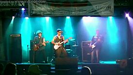 Cinnamon performs rock n roll live on the road