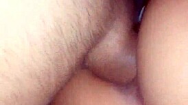 hiding while fucking the skinny young girl's tight pussy and making her cum