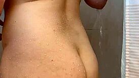 asian model cindy wong teases with shower masturbation and anal toy
