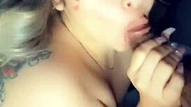 stepmom sucks my cock during quarantine with big tits