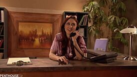 PenthouseGold.com - Lesbo Babes Karlie Montana and Trisha Uptown Lick Pussy in Hot Session