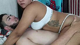 Hot girlfriend practices blowjob on her friend's cock, surprising everyone