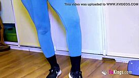 Rosie debuts in porn as old guy watches her bubble butt doggystyle