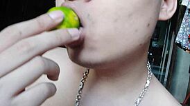 Intriguing Asian Chinese Babe Licking And Masturbating Passionately