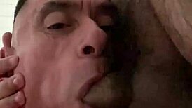 slow motion gagging on hairy gay deepthroat action