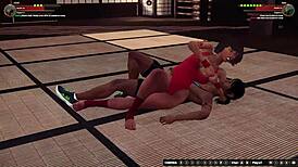 I watch dela and josie wrestle naked in 3d lesbian fight