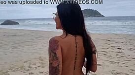 My First Nudist Beach Day with Amanda Souza in Rio