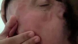 slow motion gagging on hairy gay deepthroat action