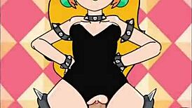 anime girl in stockings performs cowgirl riding