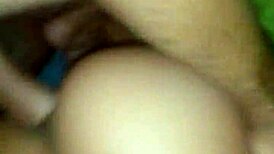 hiding while fucking the skinny young girl's tight pussy and making her cum