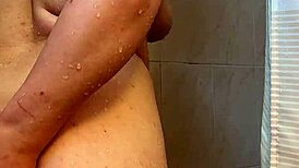 asian model cindy wong teases with shower masturbation and anal toy