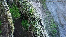 omg, this hot woman is fingering her pussy outdoors 😍