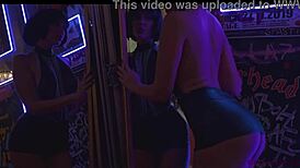 olga maria veide's goth striptease turns into big ass masturbation on the dance floor