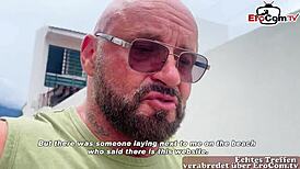 18-year-old Mexican teen meets German man for sex. Cute skinny amateurs in interview.