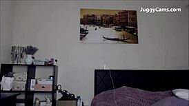 Big natural tits flashing on webcam 😍