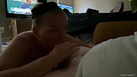 Jenna Jaymes Gives Head At Guys House!