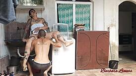 Chubby Latina Wife Fucked By Brother-In-Law In Towel