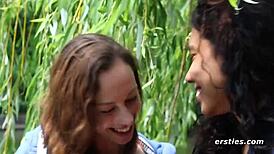 Sensual dance and taboo outdoor fun from first timers