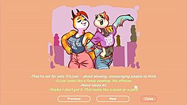 Odymos LGBT hentai game ep 9 features bisexual threesome with monster cock anal and orgasms.