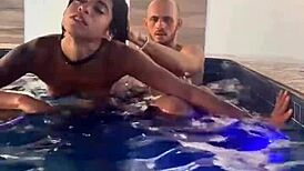 The hot girl came a lot on my big dick