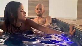 The hot girl came a lot on my big dick