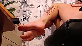 Sexy Bitch Caresses Her Legs for You!