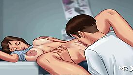 My friend dives into mature pussy in Summertime Saga episode 32 😏