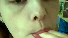 Smooth pussy dildo close-up