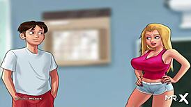 My friend dives into mature pussy in Summertime Saga episode 32 😏